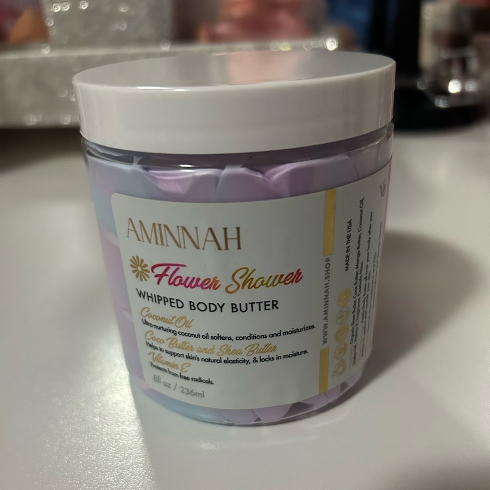 Aminnah Skincare Flower Shower Whipped Body Butter